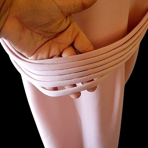 VTG 90S Y2K Pretty Woman Light Pink Button-Front Short Sleeve Midi Dress - Picture 15 of 16